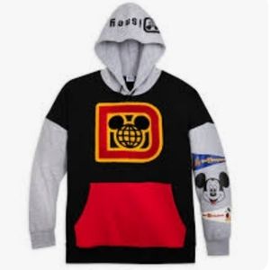 Disney Adult  UNISEX Pullover Hoodie Walt Disney World Pennant LARGE